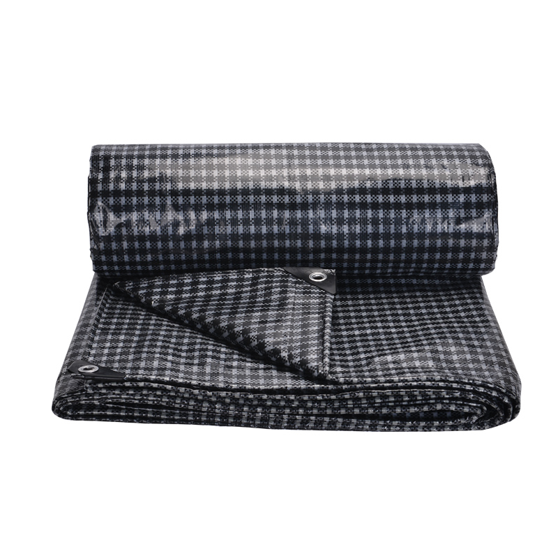 户外黑白格防雨布防水防晒汽货车遮阳挡雨搭棚塑料篷布加厚耐磨