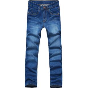 高弹力秋冬款牛仔裤男修身直筒弹性休闲大码小脚裤子商务潮流男装