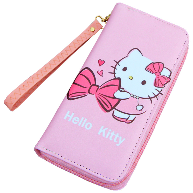 女童hellokitty钱包韩版可爱卡通小学生卡包公主长款拉链女孩钱包