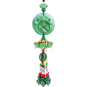 车内挂件汽车挂饰玉石平安吊坠高端饰品女高档大气男士后视镜车子