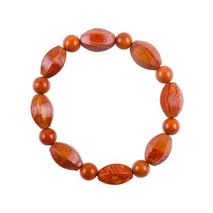 正宗泗滨砭石菱形手链天然泗水红砭石手串调理手腕舒筋通络促循环