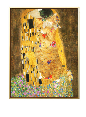 橘猫恶搞风格客德加莫奈池塘名画