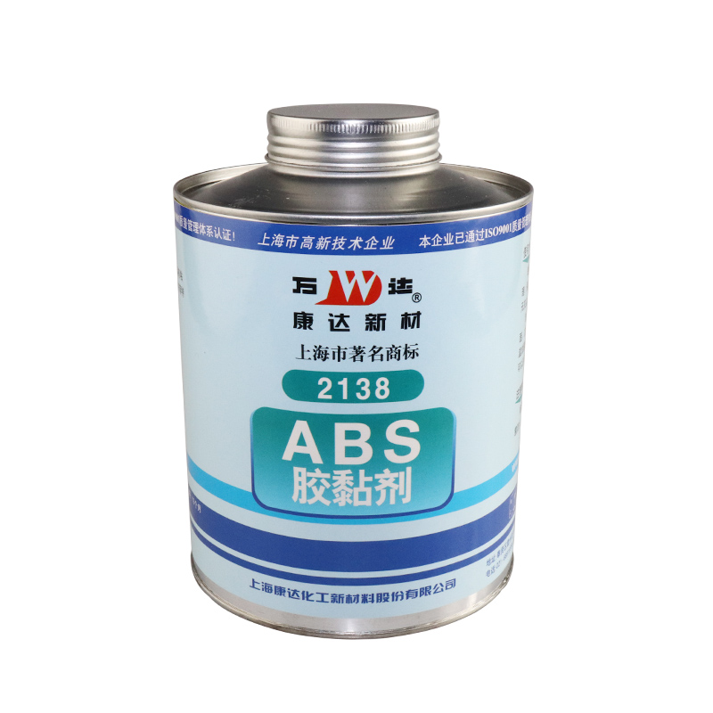 上海康达万达WD2138胶水 ABS塑料专用强力防水胶粘剂 ABS水管管道接头胶快速固化塑料胶PVC粘接胶乳白色900ml