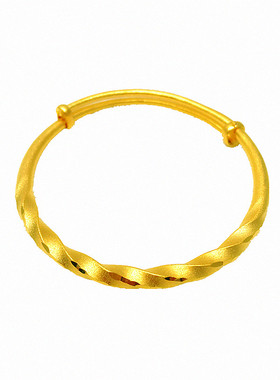 首饰越南沙金女麻花久不掉色手镯