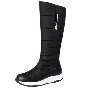 大码雪地靴高筒女靴平底冬季毛毛雪地鞋加绒棉鞋保暖长靴女士靴子