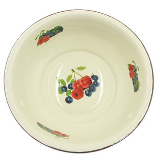 包邮家用菜饭盆老式搪瓷盆小孩饭碗加厚汤菜盆炖肉蒸饭碗食品级