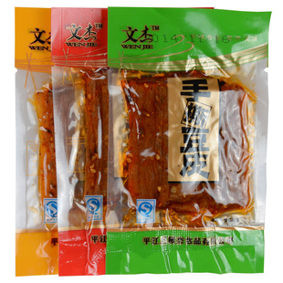 文杰手撕豆皮500克平江麻辣片香辣豆腐干小包装零食小吃湖南特产