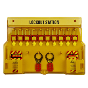 工业安全锁具管理箱一体式锁具工作站带面罩安全锁具挂板BD-B101