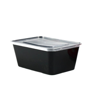 盒师傅一次性塑料餐盒加厚长方形打包盒快餐盒米饭盒500方1250方