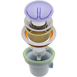 巨杉进口韩国水槽单槽下水配件全套水槽下水器含软管大单槽专用