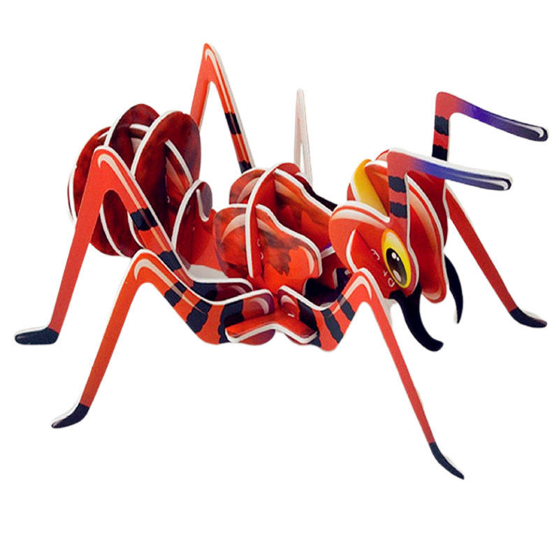 3D立体昆虫拼图科技小制作科普幼儿材料科学DIY玩具实验认知昆虫