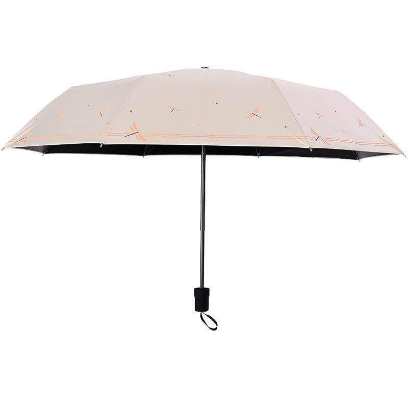 小清新晴雨两用黑胶防晒太阳伞