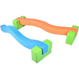 早教中心S型独木桥儿童爬滑软体组合平衡木室内感统训练器材玩具