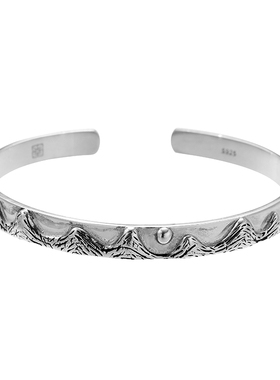 南风歌原创青山纯银爱情男女手镯