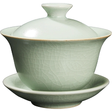 容山堂天青汝窑青瓷泡茶盖碗茶杯1