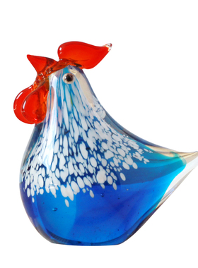 母鸡十二玻璃创意家居小动物摆件