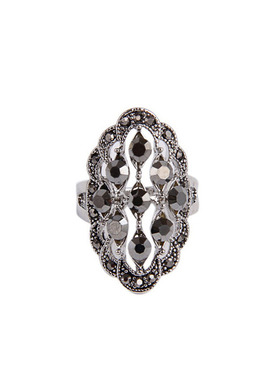 欧美复古镂空满钻日韩风百搭戒指