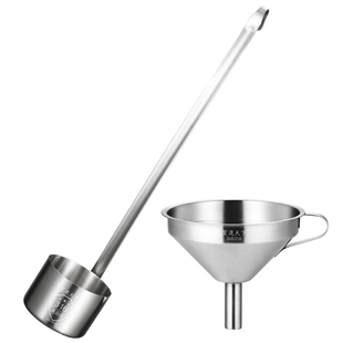316不锈钢酒提子打酒器304过滤网漏斗家用酒勺子吊子油舀酒勺长柄