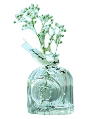 北欧轻奢浮雕玻璃花瓶插花水培