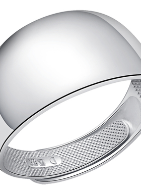 饰品纯银镜面宽版开口男日韩