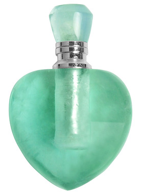 绿萤石精油香薰瓶珠宝送礼银项链