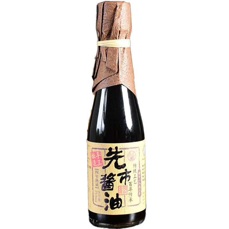 传统手工酿造先市酱油四年210ml