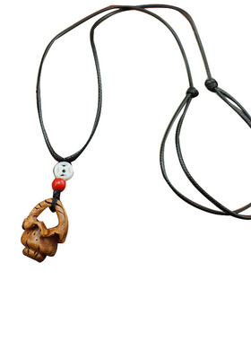 民族风个性百搭桃核桃蓝毛衣链