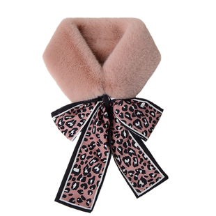 韩国ins保暖仿皮草装饰短款毛领小丝巾围巾女·冬季加厚仿兔毛围