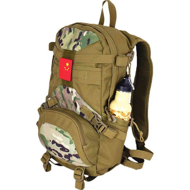 城市徒步背包戶外戰(zhàn)術雙肩背包騎行運動軍迷彩登山包男防水多功能