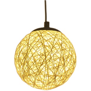 温馨护眼语音控制小夜灯卧室床头灯智能声控创意麻线藤球装饰台灯