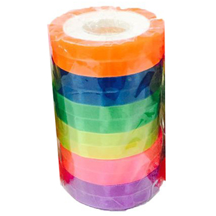 学生用手撕彩色半透明胶带手工diy用彩色胶纸 小规格7mm窄透明胶