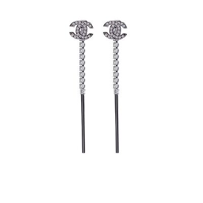 镶钻链条百搭耳钉艺声同款