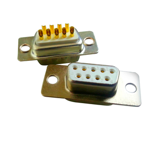 优联康D-SUB5.0系列DB9p军工级车针焊线母插头DSUB连接器串口接口