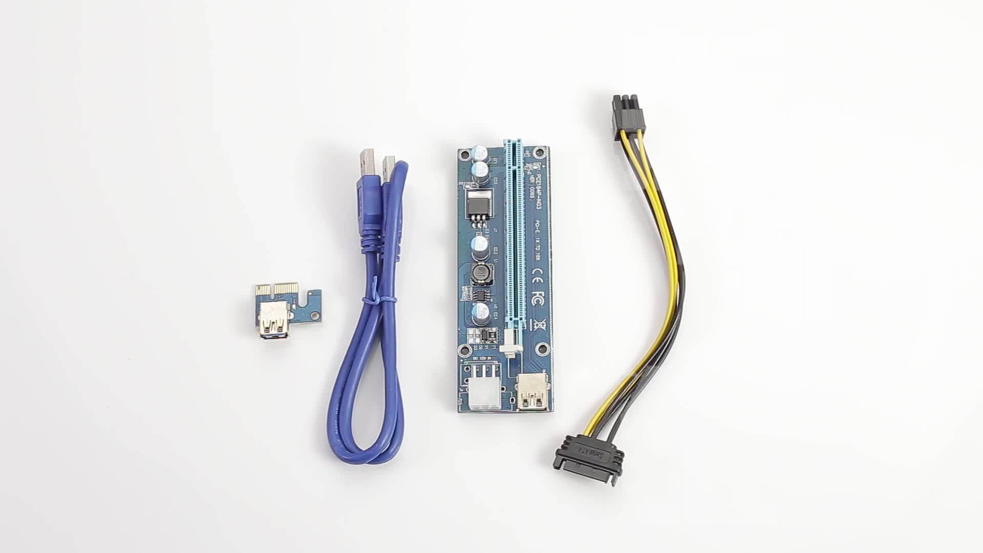 Etc Btc Mining Accessories 008c 008s Version Pci-e X1 To X16 Card Usb3 ...
