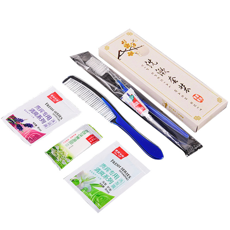 酒店用品六合一牙具一次性牙刷
