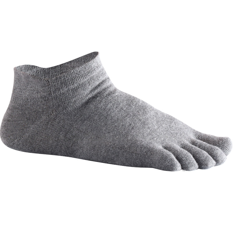 [盒装5双] 短筒五指袜男袜分趾袜棉袜全棉纯棉秋冬低帮矮筒吸汗