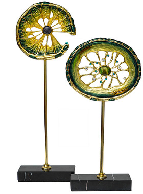 圣朗伦现代珐琅彩高档中式风摆件