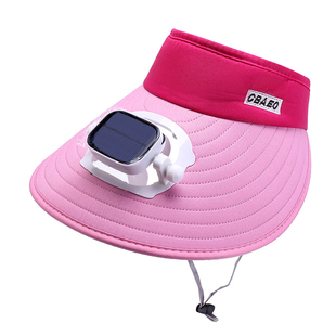 充电风扇帽太阳能大棚干农活带风扇的帽子夏季男女采茶防晒遮阳帽