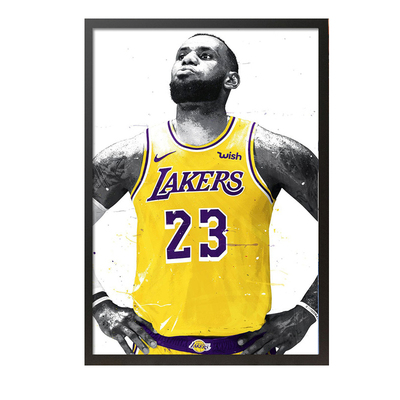 有框海报勒布朗詹姆斯球迷墙壁画