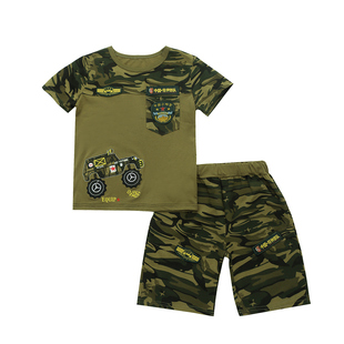 儿童迷彩服套装男童夏装短袖军装小孩运动两件套宝宝特种兵帅气潮