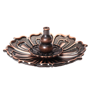 新品多功能莲花三合一红铜香炉仿古供佛创意熏香摆件茶道特惠包邮