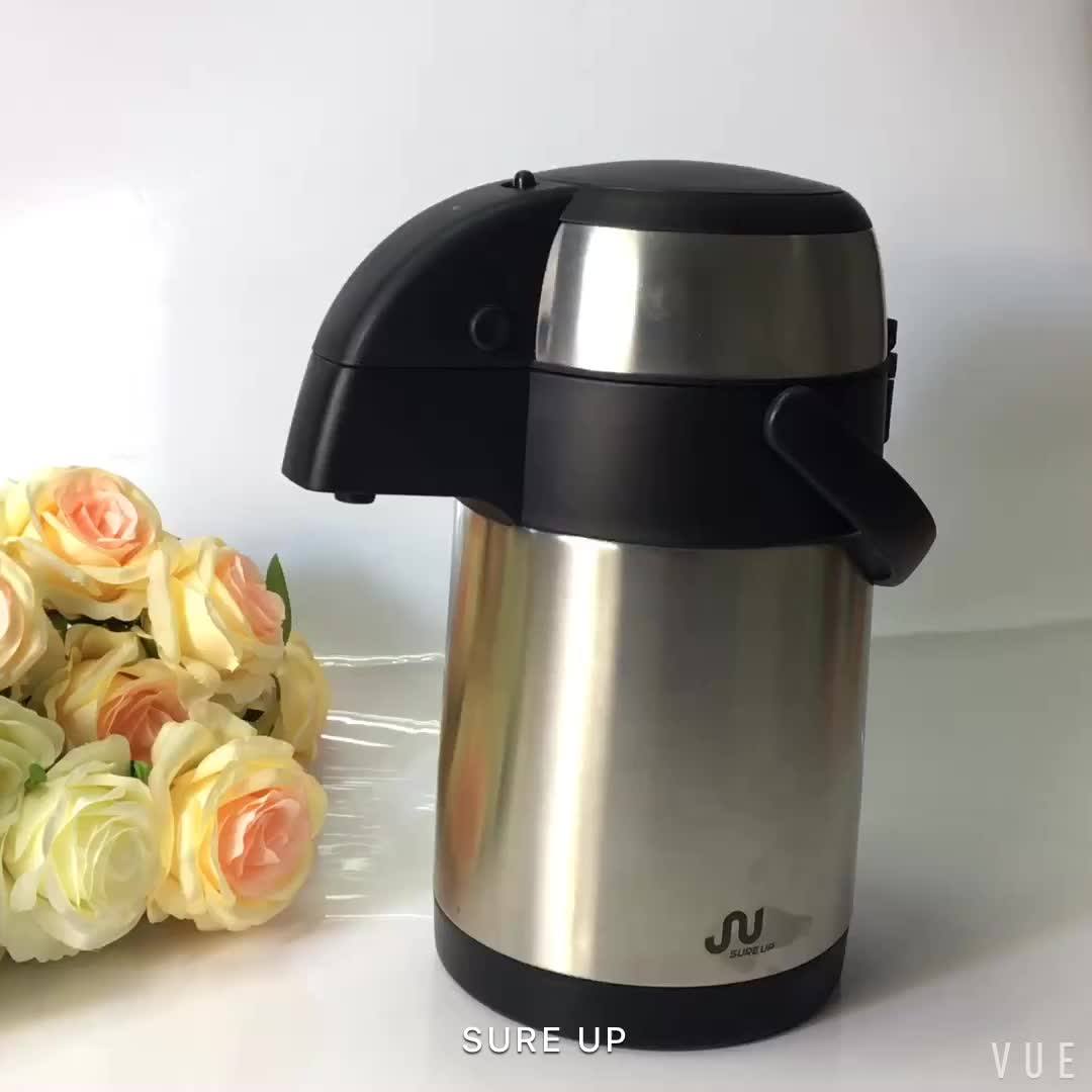 Stainless Steel Airpot Pump Vacuum Jug Thermal Beverage Dispenser