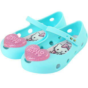 hellokitty儿童凉拖鞋凯蒂猫女童洞洞鞋夏季可爱防滑幼儿宝宝凉鞋