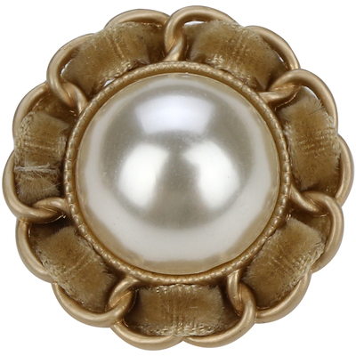 RGG时尚爆款ins潮流金属珍珠纽扣彩带手工编织扣子百搭女装大衣扣