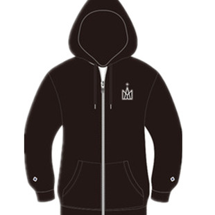 五月天阿信演唱会同款 [Re: Live] M + live 长版黑帽夹 长袖外套