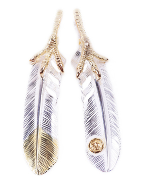 菊地键鹰爪羽毛先金吊坠