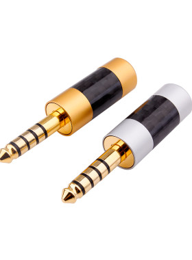 杨阳 碳纤镀金4.4mm 5级插头适用于索尼NW-WM1Z/A PHA-2A平衡插头