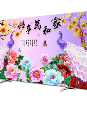 电视罩防尘罩55寸挂式液晶布艺