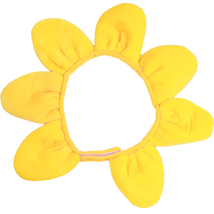 儿童太阳花头套幼儿园向日葵花演出头饰花朵彩虹色的花表演道具服