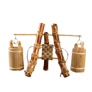 怀旧竹木制品风车模型家具装饰品摆件工艺品茶几卧室摆设创意家居